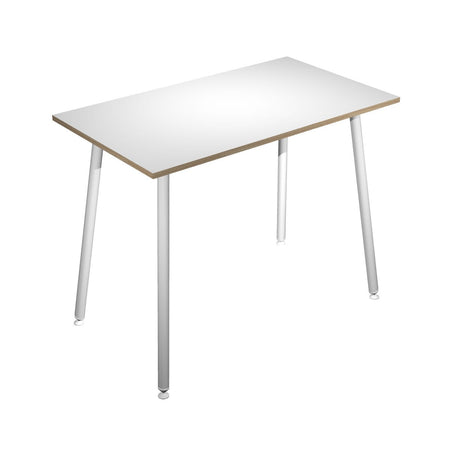 Tavolo verniciato in melaminico e gambe metalliche per sale riunioni cm. 80/140/160/180x105h