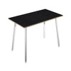 Tavolo verniciato in melaminico e gambe metalliche per sale riunioni cm. 80/140/160/180x105h