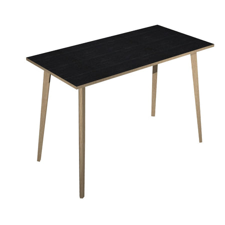 Tavolo per sale riunioni a forma rettangolare con gambe alte in legno cm. 80/140/160/180x80x105h