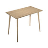Tavolo per sale riunioni a forma rettangolare con gambe alte in legno cm. 80/140/160/180x80x105h