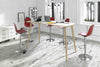 Tavolo per sale riunioni a forma rettangolare con gambe alte in legno cm. 80/140/160/180x80x105h