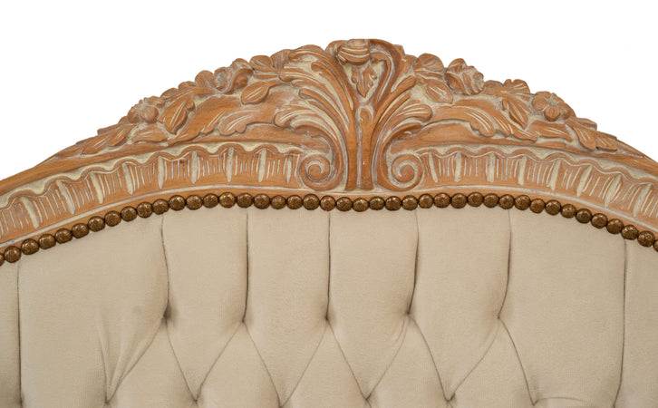 Biscottini Testata Letto Biscottini Design Classico Faggio Massello Imbottita Naturale