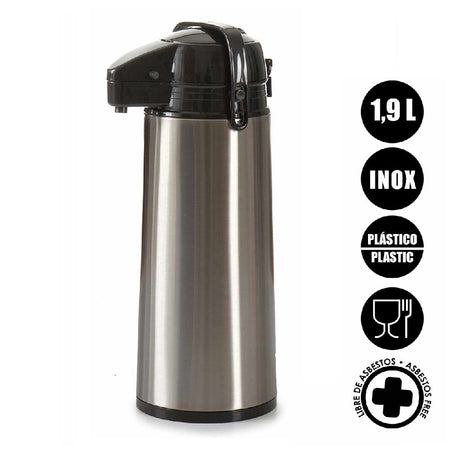 Thermos Grande con rubinetto Capacità 1.9LT Acciaio Inox Plastica 13x17 H35.5cm