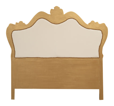 Biscottini Biscottini Testata letto legno massello faggio ecopelle imbottita foglia oro