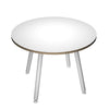 Tavolo rotondo sale riunioni con 3 gambe in metallo verniciato cm. 80/100x74,4h