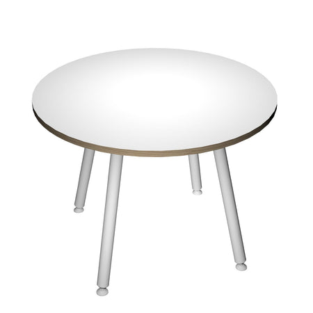 Tavolo rotondo sale riunioni con 3 gambe in metallo verniciato cm. 80/100x74,4h