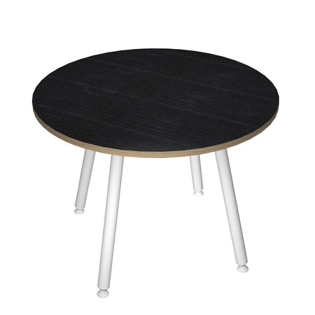 Tavolo rotondo sale riunioni con 3 gambe in metallo verniciato cm. 80/100x74,4h