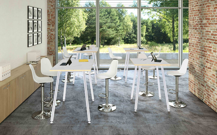 Tavolo da sala riunione con gambe metalliche cm. 80/100x105h