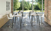 Tavolo da sala riunione con gambe metalliche cm. 80/100x105h