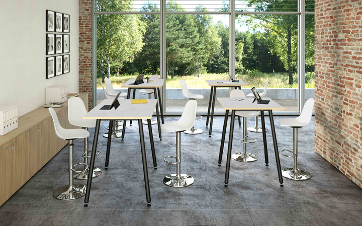 Tavolo da sala riunione con gambe metalliche cm. 80/100x105h