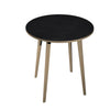 Tavolo a forma rotonda per sale riunioni con gambe in legno cm. 80/100x105h