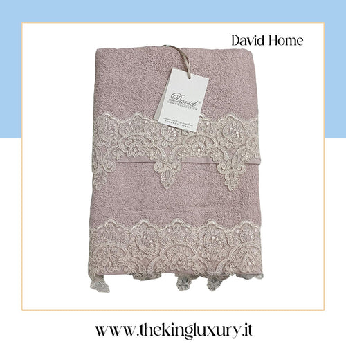 Set Asciugamani 1+1 David Pizzo Nuovo  Spugna di Cotone