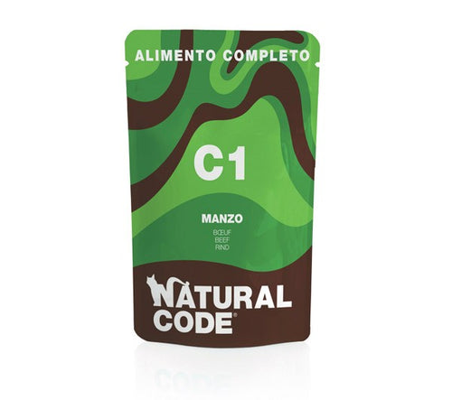 Natural Code Bustina C1 Manzo per Gatti Adulti 70gr