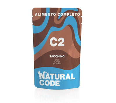Natural Code Bustina C2 Tacchino per Gatti Adulti 70gr
