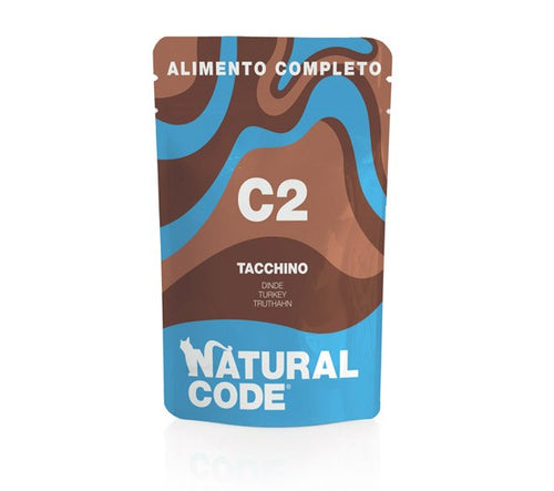 Natural Code Bustina C2 Tacchino per Gatti Adulti 70gr