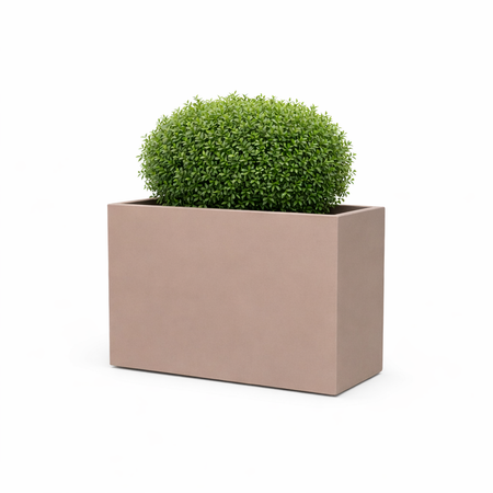 Vaso Cromia Flowerpot rettangolare decorazione tinta unita in resina "Made in Italy"