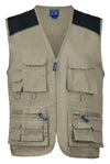 Gilet Multitasche Beige Gilet Pescatore Magazziniere Officina Muratore