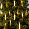 Catena Mini tubi luminosi decorazione per alberi di Natale luce natalizia calda con led effetto nevicata