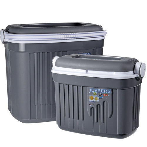 Set 2 Frigo bar termico da mare e campeggio con maniglia a serratura 8 e 32 lt