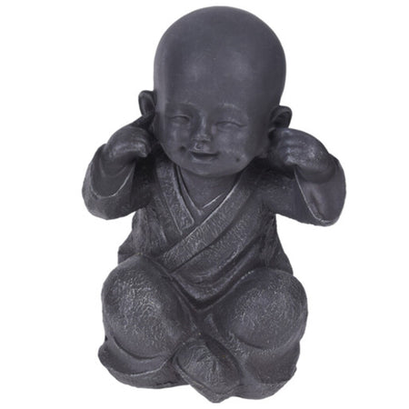 Statua decorativa in resina monaco Shaolin per veranda e giardino h 27 cm