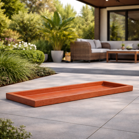 Sottovaso per Fioriera rettangolare in resina per piante e fiori Made in Italy da esterno