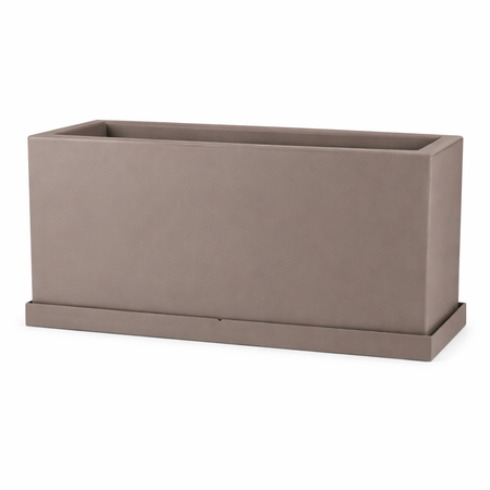 Vaso Cromia rettangolare per piante in resina "Made in Italy" 100 x 40 cm