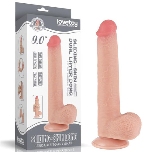 Dildo Realistico Ventosa Sliding-Skin Dong 9.0