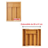 Porta Posate in Legno Bambù Espandibile Regolabile 6spazi Allungabile fino a 41cm