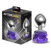 Plug Anale in Metallo taglia S con Rosa Viola