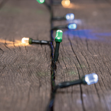 Luci di natale catena led "Diamante" 50 mt da esterno addobbi natalizi Ø 8 mm