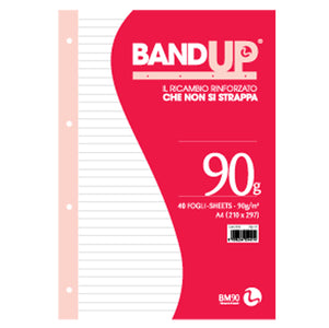 Ricambi Forati Rinforzati Bandup A4 90Gr 40Fg 1Rigo Bm