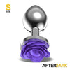 Plug Anale in Metallo taglia S con Rosa Viola