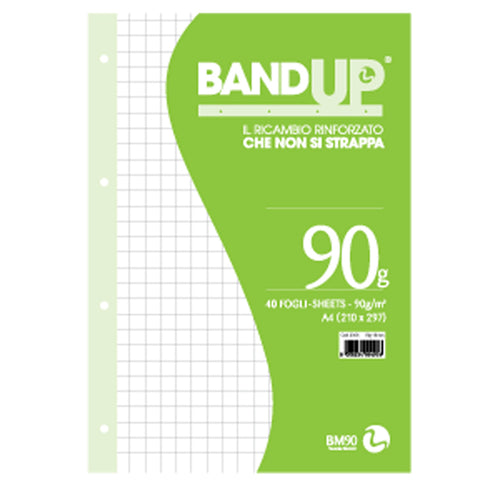Ricambi Forati Rinforzati Bandup A4 90Gr 40Fg 10Mm Bm