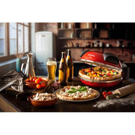ARIETE FORNO PIZZA ROSSO (0909/10) - PISTRA IN PIETRA REFRATTARIA - 5 LIVELLI COTTURA - 1200W