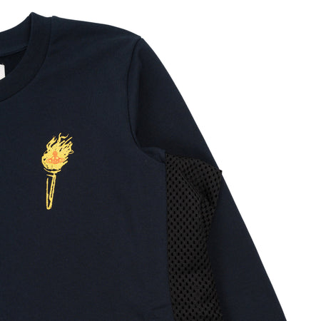 Vivienne Westwood Iris Sweatshirt in Blue Navy da donna