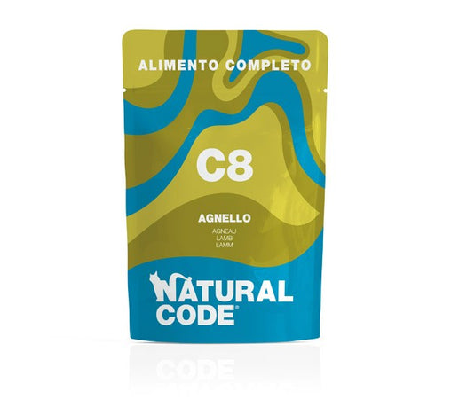 Natural Code Bustina C8 Agnello per Gatti Adulti 70gr