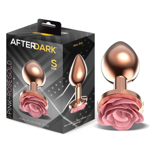 Plug Anale in Metallo taglia S con Rosa Pink