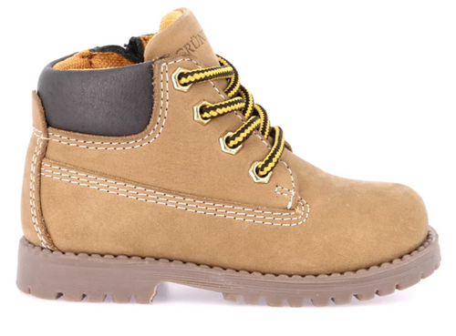 Scarponcino bimbo con lacci e zip dal 21 al 28 Ocra Grunland Junior