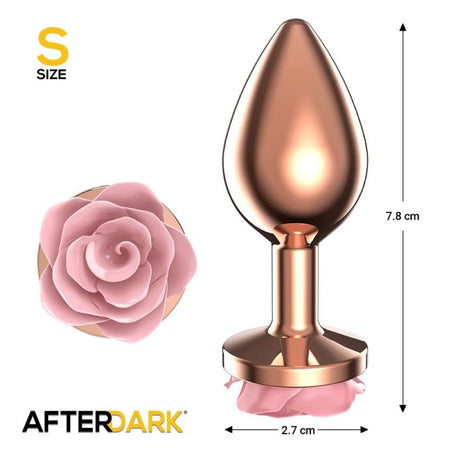 Plug Anale in Metallo taglia S con Rosa Pink