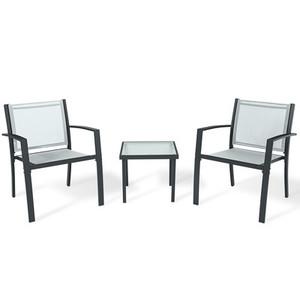 SALOTTINO SALOTTO PZ. 3 HAVANA ACCIAIO ARREDO ESTERNO