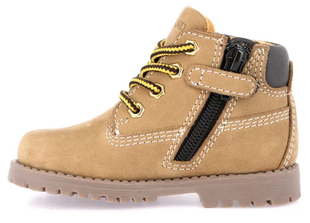 Scarponcino bimbo con lacci e zip dal 21 al 28 Ocra Grunland Junior
