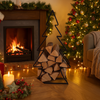 Albero in metallo porta legna per conservazione legna da ardere