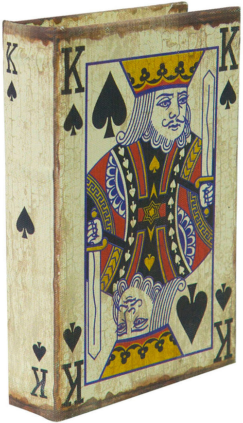 Biscottini Contenitore per carte da gioco RE PICCHE 10x3x14 resistente pratico L10xPR3xH14