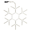 Fiocco di neve in tubo ultraluminoso con 576 led a luce bianco freddo da Ø70cm