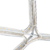Fiocco di neve in tubo ultraluminoso con 576 led a luce bianco freddo da Ø70cm