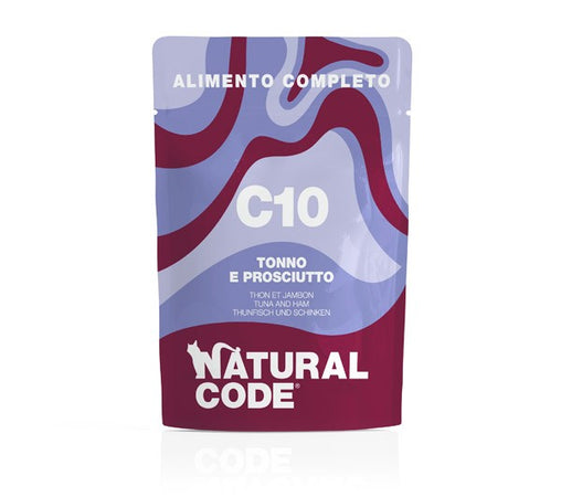 Natural Code Bustina C10 Tonno e Prosciutto per Gatti Adulti 70gr