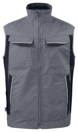 Gilet Multitasche Grigio Gilet Meccanico Officina Industria Tasche Rinforzate