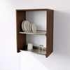 Pensile Scolapiatti Cucina con Ante in Legno Nobilitato Noce Altezza 72 cm