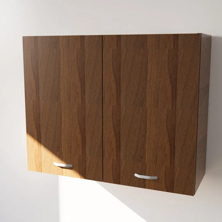 Pensile Scolapiatti Cucina con Ante in Legno Nobilitato Noce Altezza 72 cm