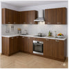 Pensile Scolapiatti Cucina con Ante in Legno Nobilitato Noce Altezza 72 cm